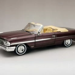 1964 Ford Galaxie 500/XL Open Convertible, Vintage Burgundy - Sun Star 1432 - 1/18 Diecast Car