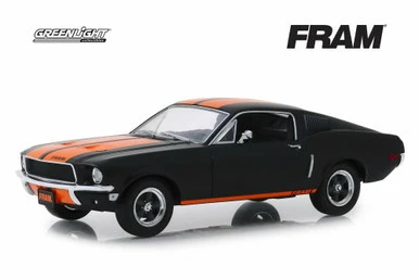 1968 Ford Mustang GT Fastback, FRAM Oil Filters - Greenlight 18253 - 1/24 Scale Diecast Car