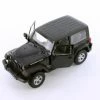2007 Jeep Wrangler Rubicon Hardtop, Black - Welly 22489HWS - 1/24 Scale Diecast Model Toy Car