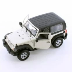 2007 Jeep Wrangler Rubicon Hardtop, White - Welly 22489HWT - 1/24 Scale Diecast Model Toy Car