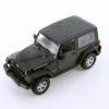 2007 Jeep Wrangler Rubicon Hardtop, Black - Welly 22489H/4D - 1/24 Scale Diecast Model Toy Car