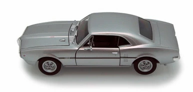 1967 Pontiac Firebird, Silver - Welly 22502 - 1/24 Scale Diecast Model Toy Car