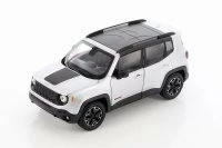 Jeep Renegade Trailhawk, Silver - Welly 24071/4D - 1/24 Scale Diecast Model Toy Car
