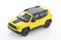 Jeep Renegade Trailhawk, Yellow - Welly 24071/4D - 1/24 Scale Diecast Model Toy Car