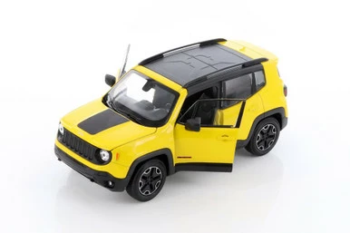 Jeep Renegade Trailhawk, Yellow - Welly 24071WYL - 1/24 Scale Diecast Model Toy Car