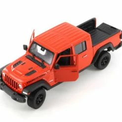 2020 Jeep Gladiator Pickup Truck, Orange - Welly 24103WOR - 1/27 Scale Diecast Model Toy Car