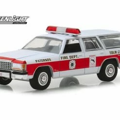 Greenlight 1985 Ford LTD Crown Victoria Wgn, Paterson,NJ Fire Dpt- 30024/48 - 1/64 Scale Diecast Model Toy Car