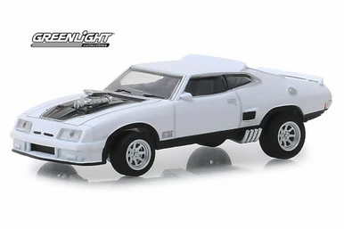 1973 Ford Falcon XB Custom, White W/Black Stripes - Greenlight 30042 - 1/64 Diecast Car