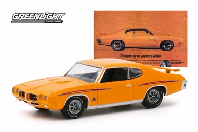 1970 Pontiac GTO Judge, 'The Right Way To Appoint A Judge' BFGoodrich Vintage Ad Car - Greenlight 30138/48 - 1/64 Scale Diecast Model Toy Car