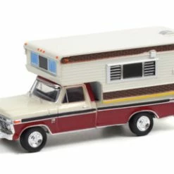 1974 Ford F-250 Camper Special W/ Large Camper, Red - Greenlight 30287 1/64 Scale Diecast Car