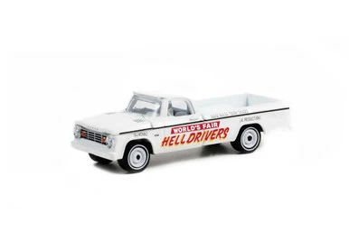 1966 Dodge D-100 Pickup Truck, White - Greenlight 30331/48 - 1/64 Scale Diecast Car