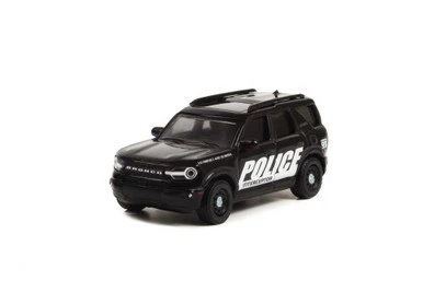 2021 Ford Bronco Sport - Police Interceptor, Black - Greenlight 30339 - 1/64 Scale Diecast Car