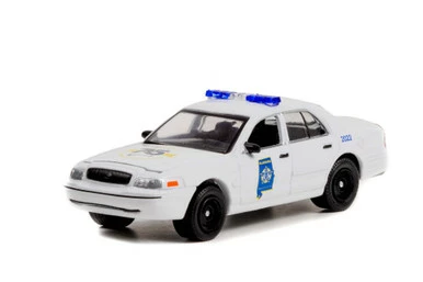 2008 Ford Crown Victoria Police Interceptor, White - Greenlight 30351 - 1/64 Scale Diecast Car