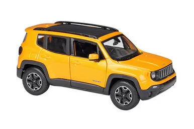 2017 Jeep Renegade SUV, Orange - Maisto 31282OR - 1/24 Scale Diecast Model Toy Car