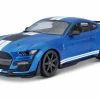 ModelToyCars 2020 Ford Mustang Shelby GT500, Blue - Maisto 31388BU - 1/18 Scale Diecast Model Toy Car