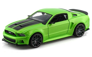 Ford Mustang Street Racer, Green - Maisto 31506 - 1/24 Scale Diecast Model Toy Car
