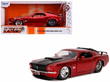 Jada Toys 1970 Ford Mustang Boss 429, Red - Jada 31648 - 1/24 Scale Diecast Model Toy Car