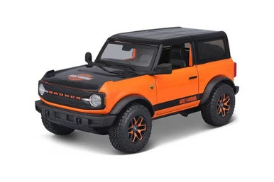 2021 Ford Bronco Badlands, Black /Orange - Maisto 32272OR - 1/24 Scale Diecast Model Toy Car