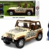 1992 Jeep Wrangler With Extra Wheels, Beige/Tan - Jada Toys 32426/4 - 1/24 Scale Diecast Car