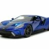 2017 Ford GT, Candy Blue - Jada Toys 32720/4 - 1/24 Scale Diecast Model Toy Car