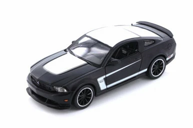 2012 Ford Mustang Boss 302 Hard Topwith White - Showcasts 34269 - 1/24 Scale Diecast Model Toy Car
