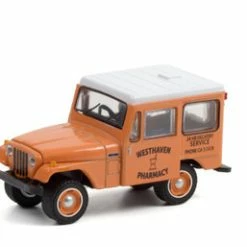 Westhaven Pharmacy 24 Hr Delivery 1974 Jeep DJ-5, Copper/Bronze And White - Greenlight 35200B/48 - 1/64 Scale Diecast Model Toy Car