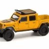 2020 Jeep Gladiator With Off-Road Parts, Yellow - Greenlight 35210/48 - 1/64 Scale Diecast Car