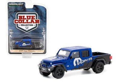 2021 Jeep Gladiator Pickup W/ Tonneau Cover, Blue- Greenlight 35220F - 1/64 Scale Diecast Car