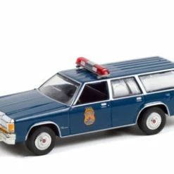Indianapolis Metropolitan Police Department 1984 Ford LTD Crown Victoria Wagon, Dark Blue - Greenlight 36040F/48 - 1/64 Scale Diecast Model Toy Car