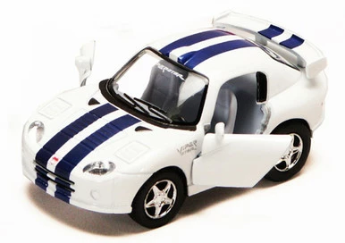 Dodge Viper GTS-R, White - Kinsmart 4020D - 4Diecast Model Toy Car (Brand New, But NOT IN BOX)
