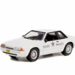 1993 Ford Mustang SSP Police, White - Greenlight 42990B/48 - 1/64 Scale Diecast Model Toy Car
