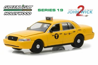 2008 Ford Crown Victoria Taxi, John Wick Chapter 2 - Greenlight 44790F - 1/64 Scale Diecast Car