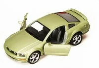 2006 Ford Mustang GT, Green - Kinsmart 5091D - 1/38 Scale Diecast Model Toy Car