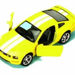 2006 Ford Mustang GT, Yellow - Kinsmart 5091DF - 1/38 Scale Diecast Car (Brand New, But NOT IN BOX)