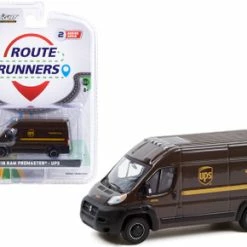 ModelToyCars UPS 2018 Dodge Ram ProMaster 2500 Cargo High Roof Van, Brown - Greenlight 53020D - 1/64 Diecast Car