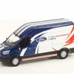 2019 Ford Transit LWB High Roof, Blue And White - Greenlight 53040D 1/64 Scale Diecast Car