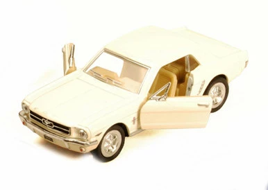 1964 1/2 Ford Mustang, Ivory - Kinsmart 5351D - 1/36 Scale Diecast Car (Brand New, But NOT IN BOX)