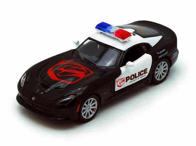 2013 Dodge SRT Viper GTS Police, Black - Kinsmart 5363DP- 1/36 Scale Diecast Model Toy Car