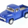 1956 Ford F-100 Pickup, Blue - Kinsmart 5385D - 1/38 Scale Diecast Model Toy Car