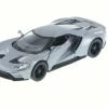 2017 Ford GT, Silver - Kinsmart 5391D - 1/38 Scale Diecast Model Toy Car (Brand New, But NOT IN BOX)