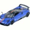 Kinsmart 2016 Pagani Huayra BC With Hard Top, Blue/Red Stripe - 5400DF - 1/38 Scale Diecast Model Toy Car