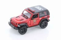 Kinsmart 2018 Jeep Wrangler Rubicon Firefighter Hard Top, Red - 5412DPR - 1/34 Scale Diecast Model Toy Car