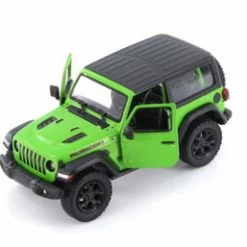 2018 Jeep Wrangler Rubion, Green - Kinsmart 5412DAB - 1/34 Scale Diecast Model Toy Car