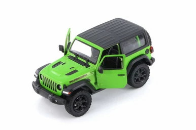 2018 Jeep Wrangler Rubion, Green - Kinsmart 5412DAB - 1/34 Scale Diecast Model Toy Car