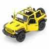 2018 Jeep Wrangler Rubion Open Top, Yellow - Kinsmart 5412DAB - 1/34 Scale Diecast Model Toy Car