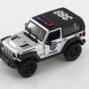 2018 Jeep Wrangler Rubicon Police Hard Top, Silver - Kinsmart 5412DPV - 1/34 Scale Diecast Car