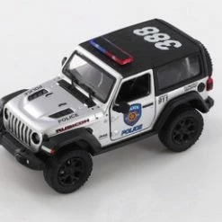 2018 Jeep Wrangler Rubicon Police Hard Top, Silver - Kinsmart 5412DPV - 1/34 Scale Diecast Car