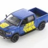 2019 Dodge Ram 1500 Pick-Up Truck W/ Rebel Decals, Blue - Kinsmart 5413DF - 1/46 Scale Diecast Car