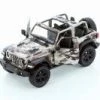 2018 Jeep Wrangler Rubicon, Camo Brown - Kinsmart 5420DAB - 1/34 Scale Diecast Model Toy Car