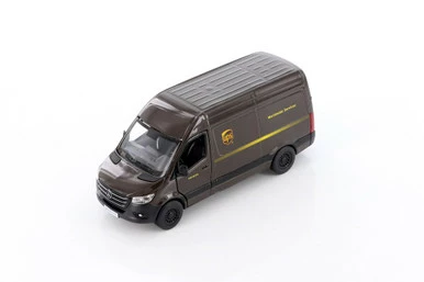 Mercedes-Benz Sprinter UPS Delivery Van, Brown - Kinsmart 5430D - 1/48 Scale Diecast Model Toy Car
